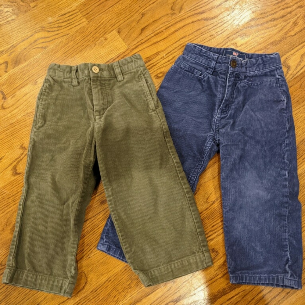 Vineyard Vines boy's size 2T Corduroy pants lot, g